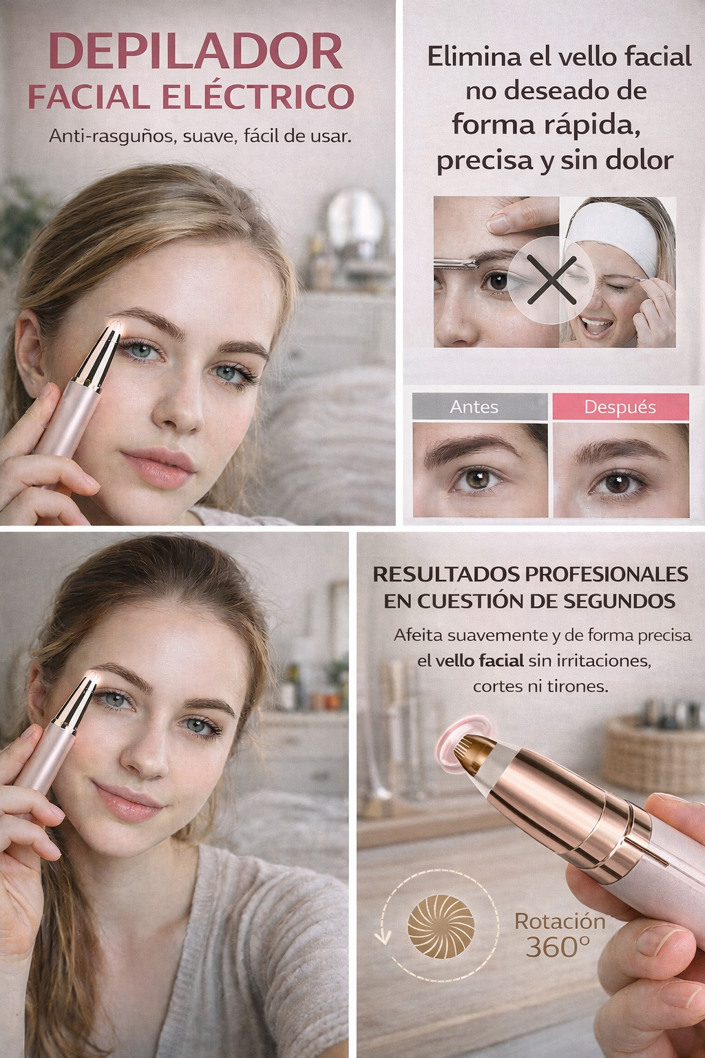 Depilador Facial Eléctrico